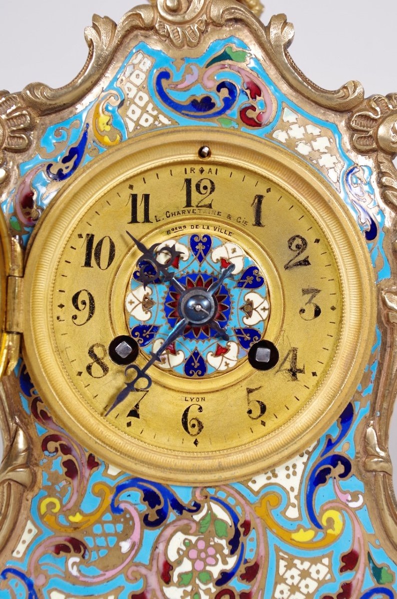 Napoleon III Cloisonne Clock-photo-3
