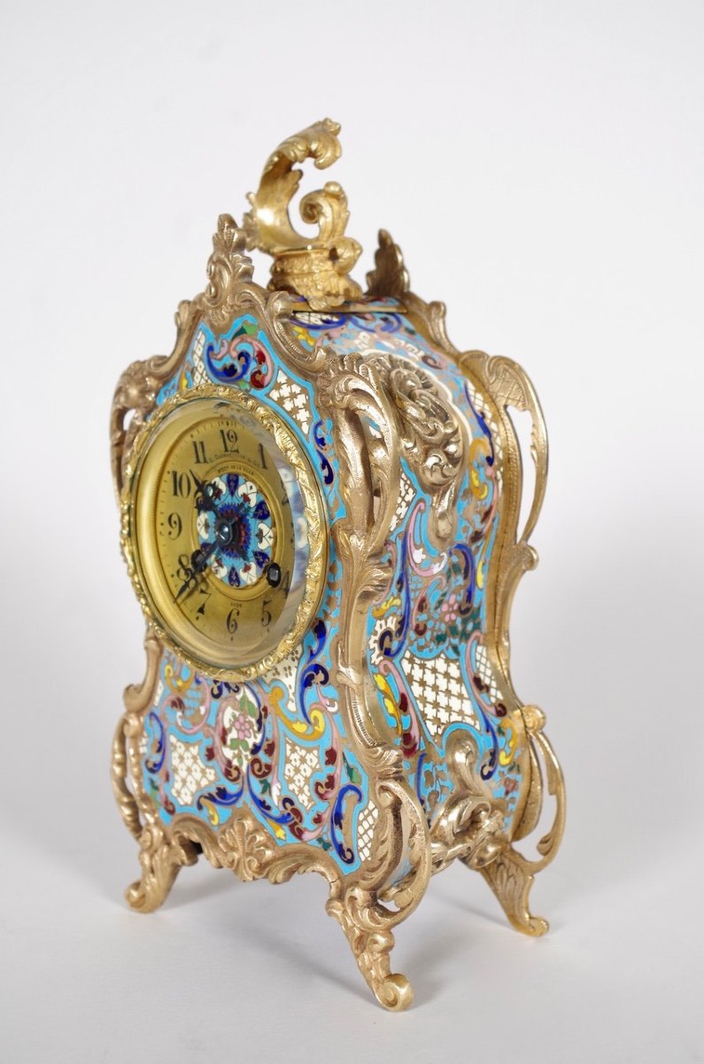Napoleon III Cloisonne Clock-photo-1