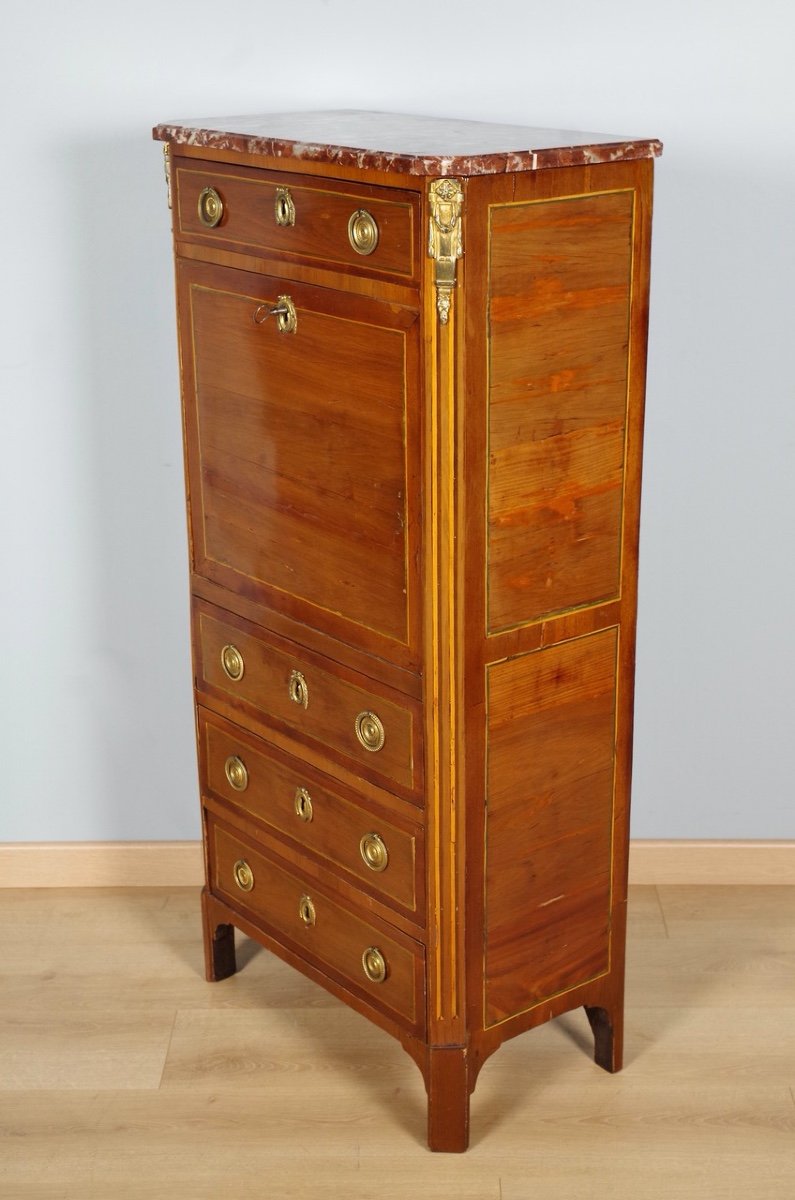 Secrétaire époque Louis XVI estampillé F.Schey-photo-4