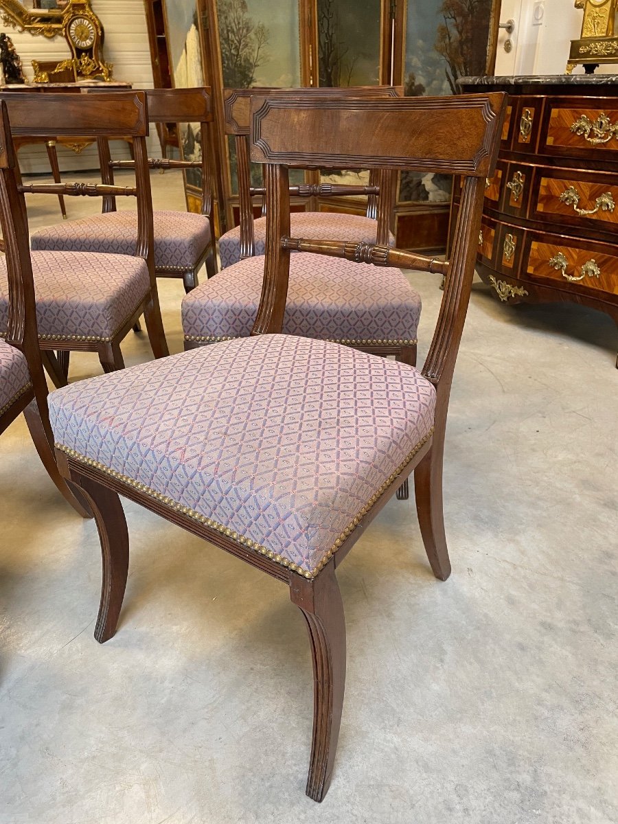 Six Consulate Style Chairs-photo-1