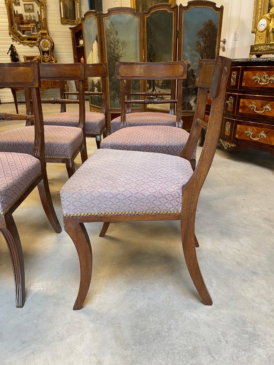 Six Consulate Style Chairs-photo-3