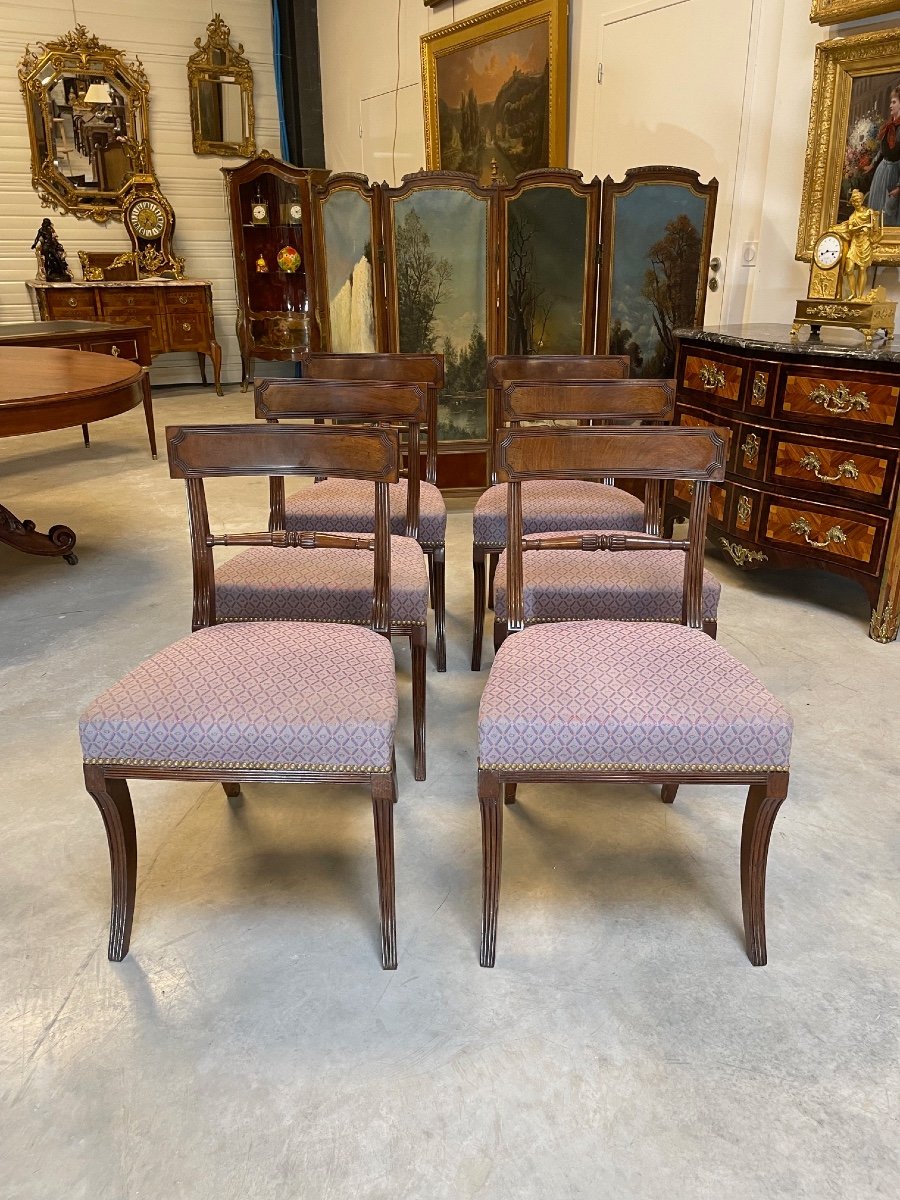 Six Consulate Style Chairs