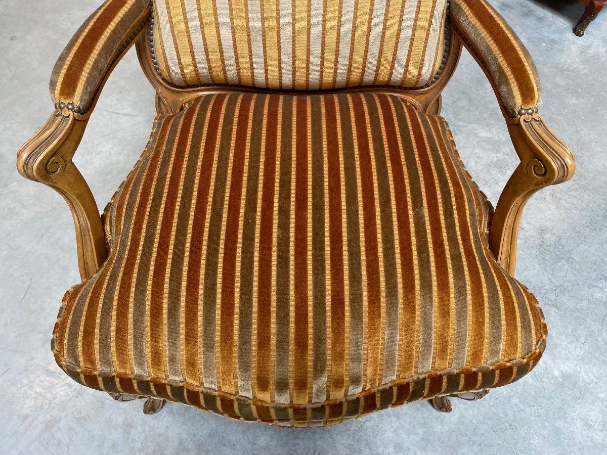 Pair Of Louis XV Style Armchairs-photo-2