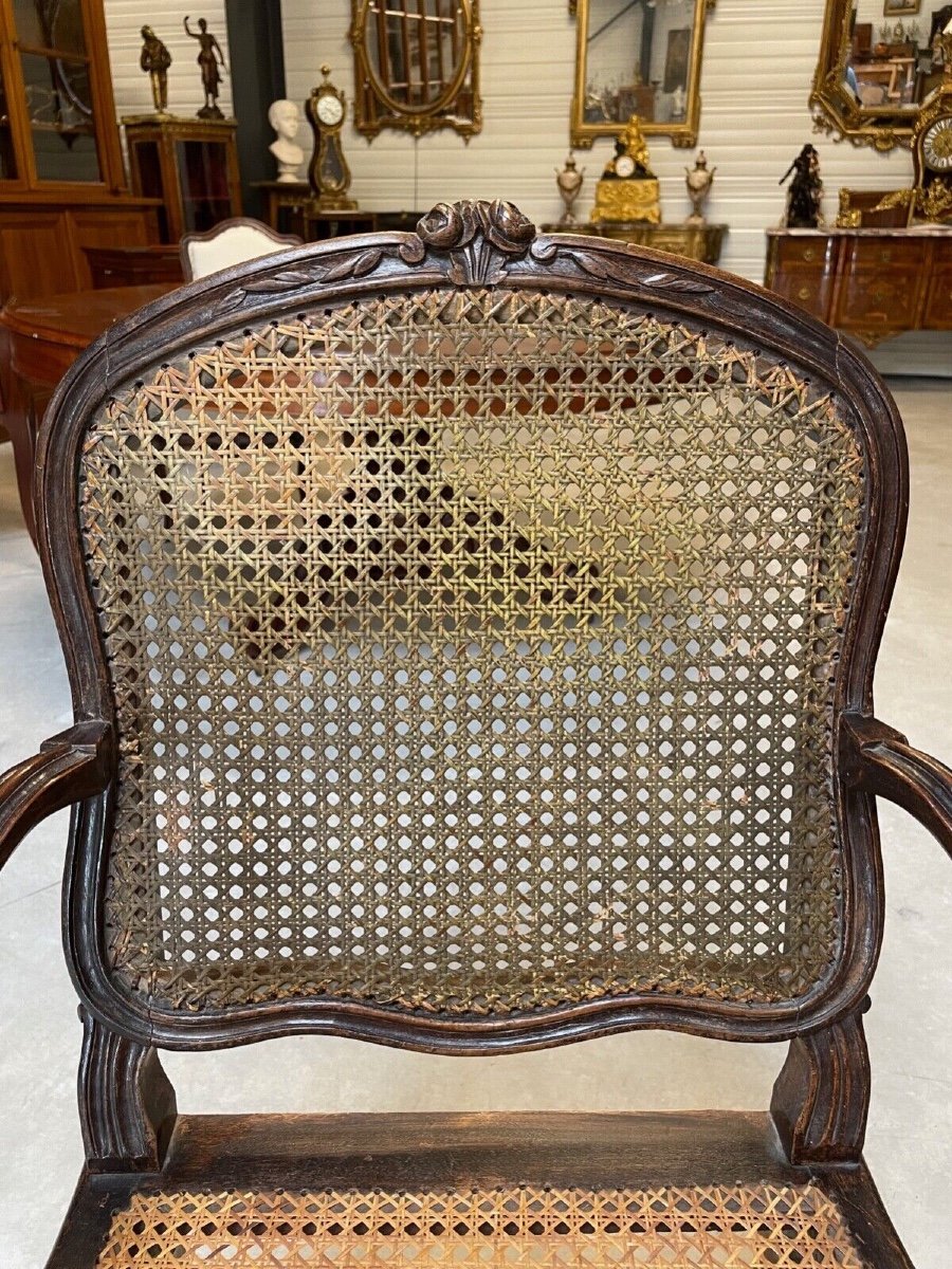 Quatre fauteuils époque Louis XV-photo-3