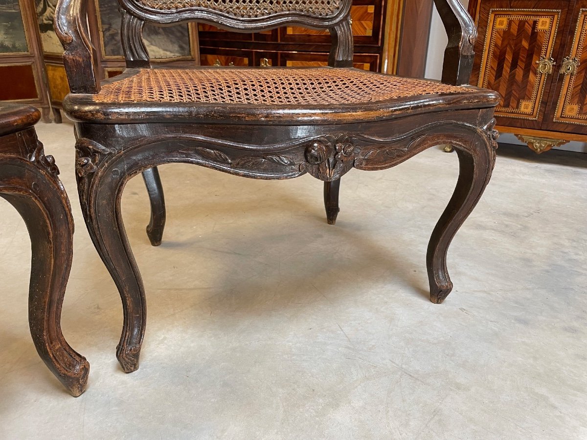 Paire de fauteuils époque Louis XV-photo-3