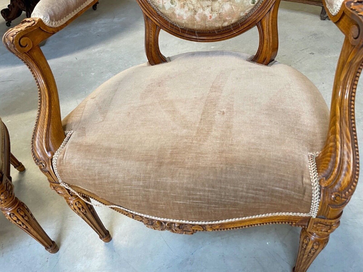 Pair Of Transition Style Armchairs-photo-3