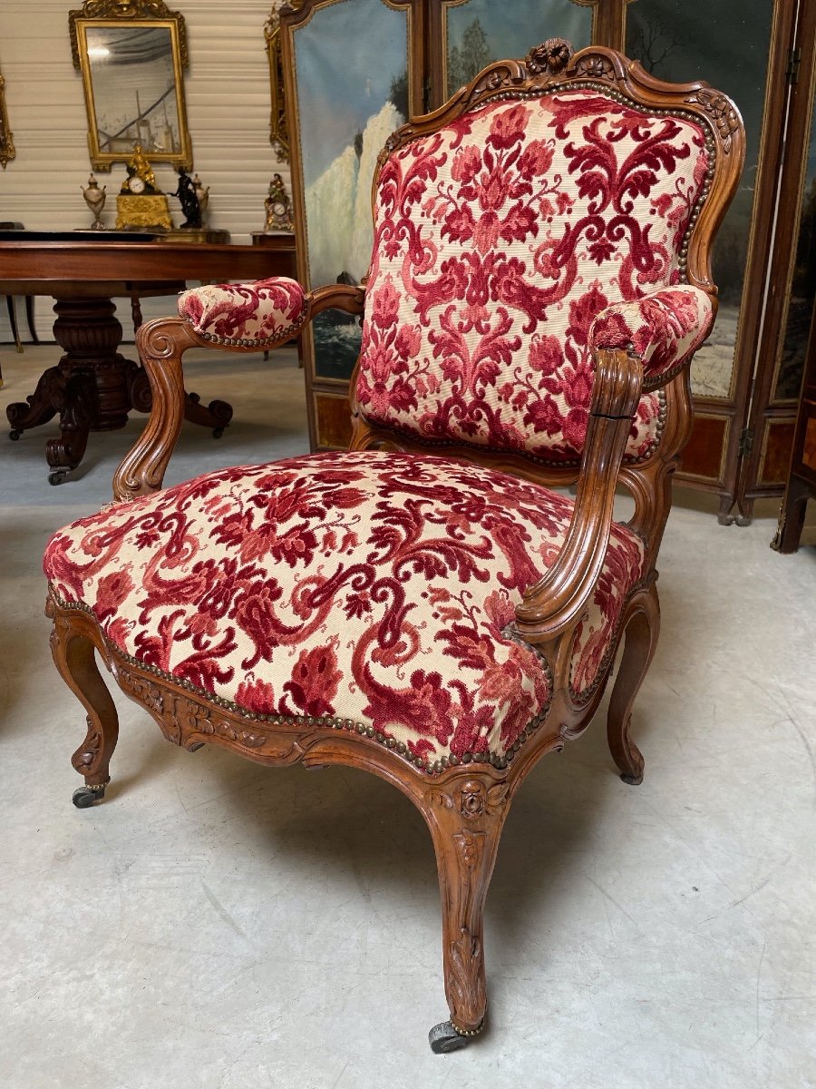 Quatre fauteuils style Louis XV Nogaret-photo-8