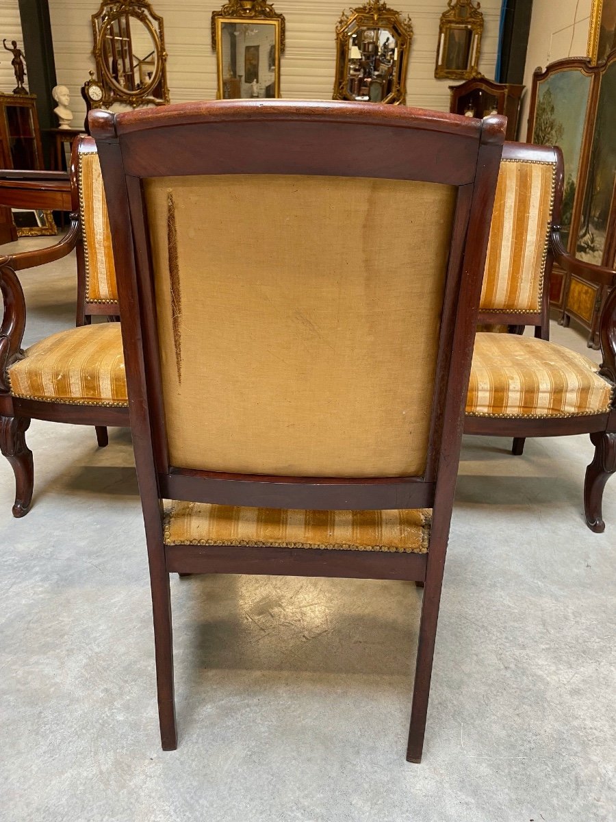 Five Restoration Period Armchairs-photo-8