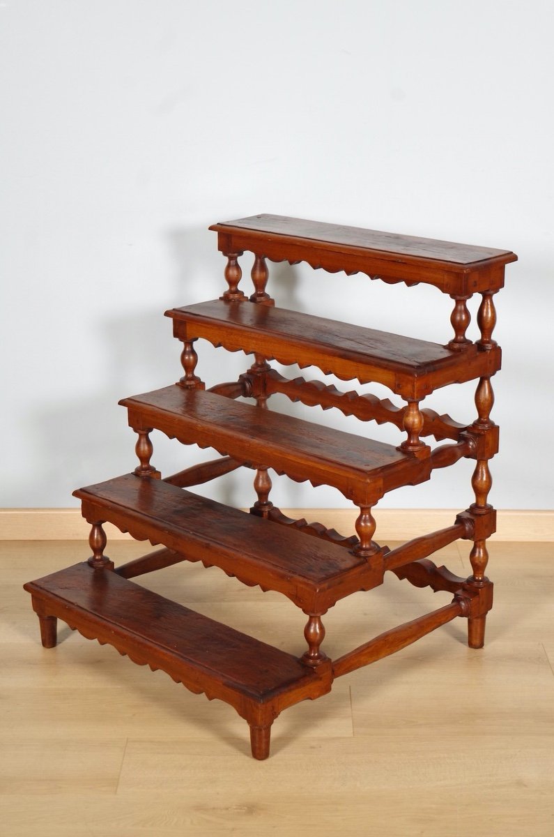 Louis XIII Period Library Staircase