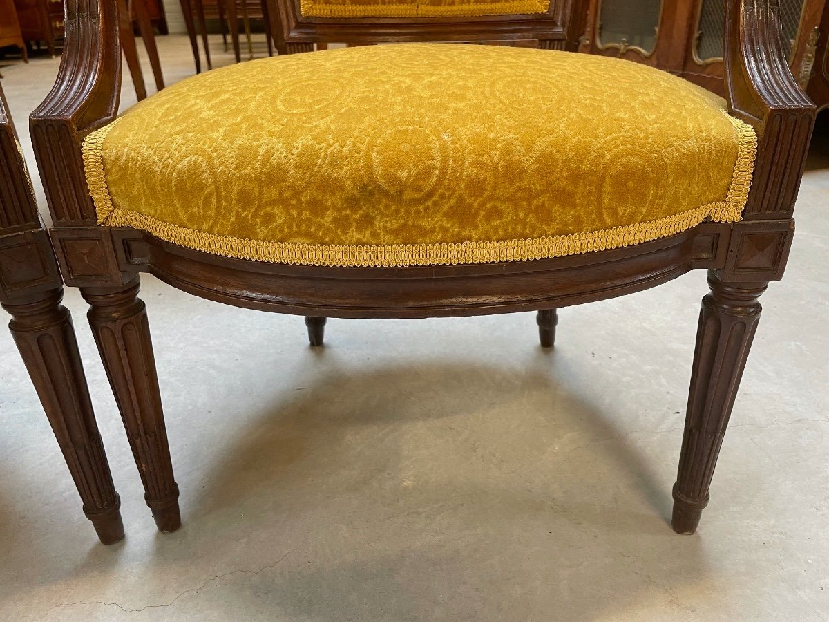 Pair Of Louis XVI Period Armchairs-photo-4