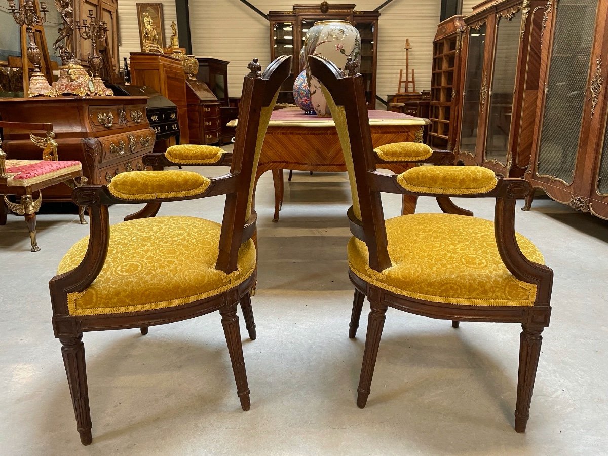 Pair Of Louis XVI Period Armchairs-photo-5