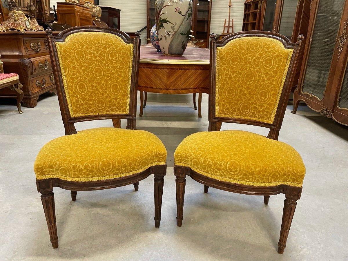 Pair Of Louis XVI Period Chairs-photo-2