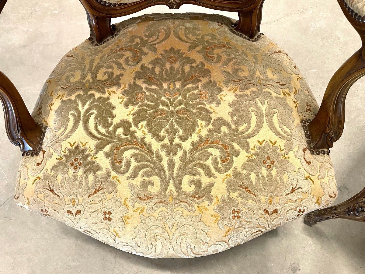 Pair Of Louis XV Style Armchairs-photo-2