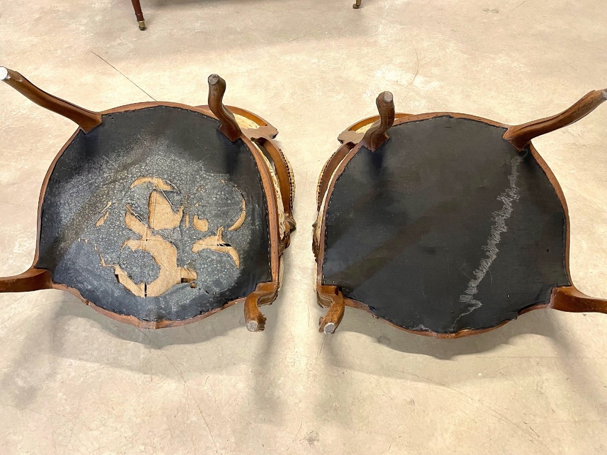 Pair Of Louis XV Style Armchairs-photo-8