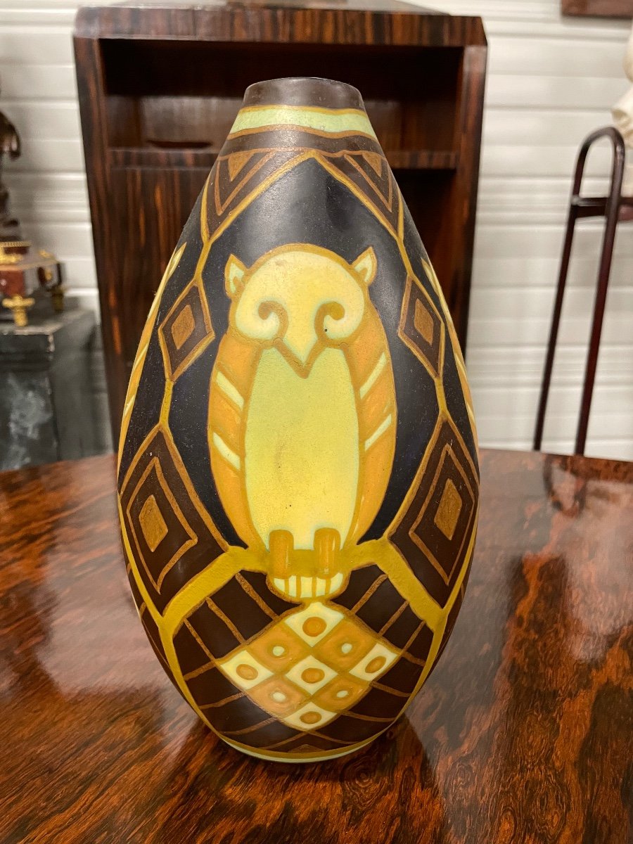 Charles Catteau - Owl Vase-photo-2