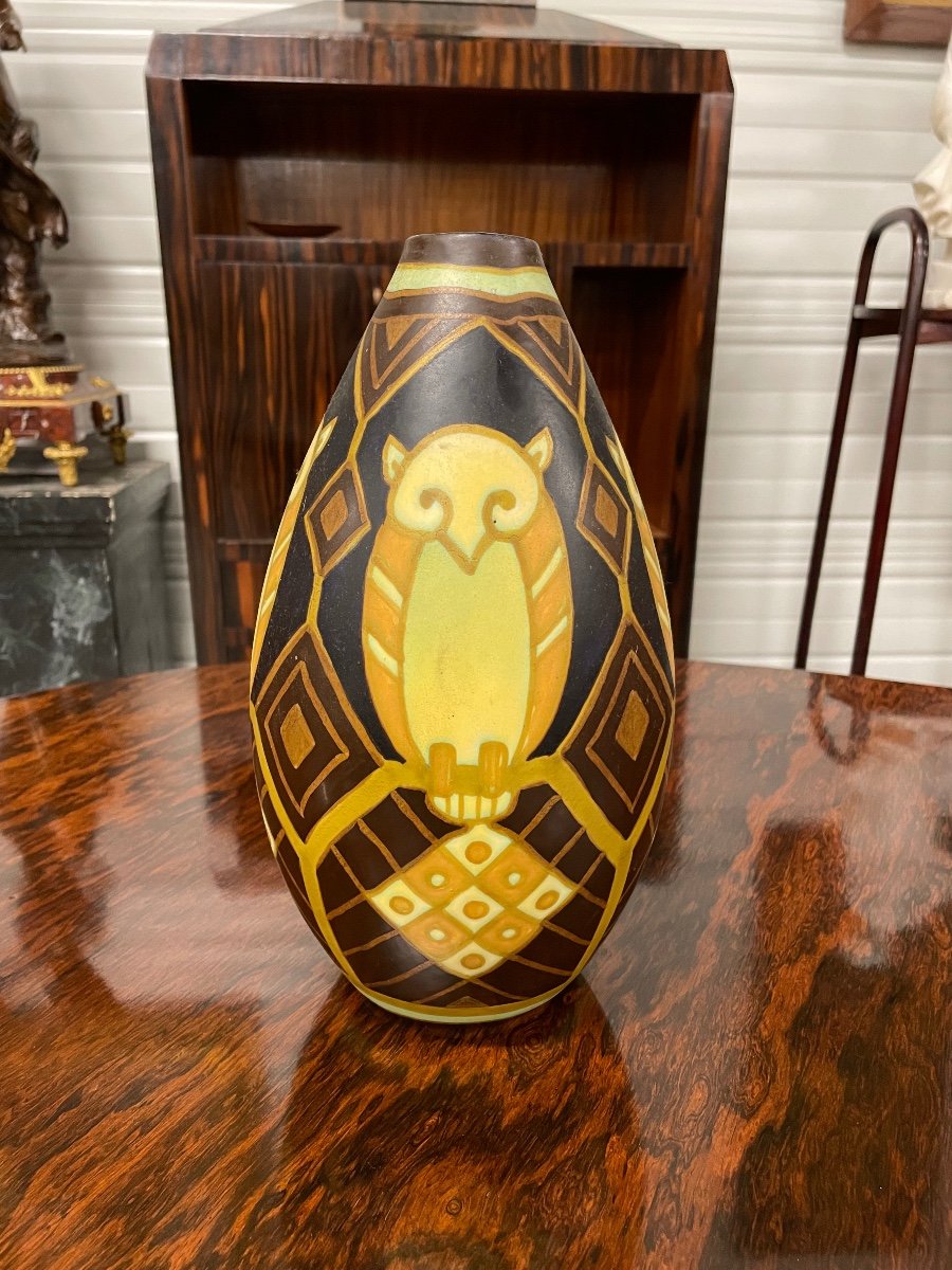 Charles Catteau - Owl Vase