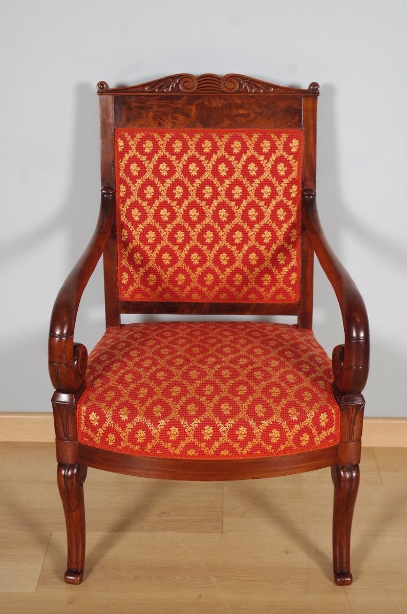 Pair Of Restoration Period Armchairs-photo-2
