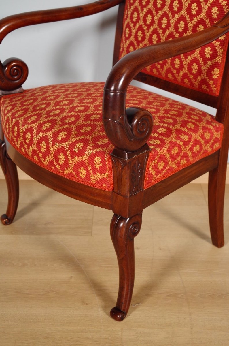 Pair Of Restoration Period Armchairs-photo-3