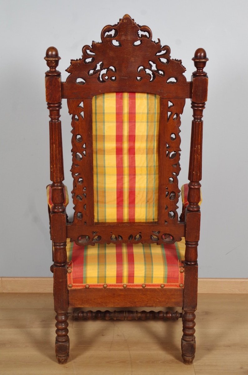 Pair Of Louis XIII Style Armchairs-photo-5