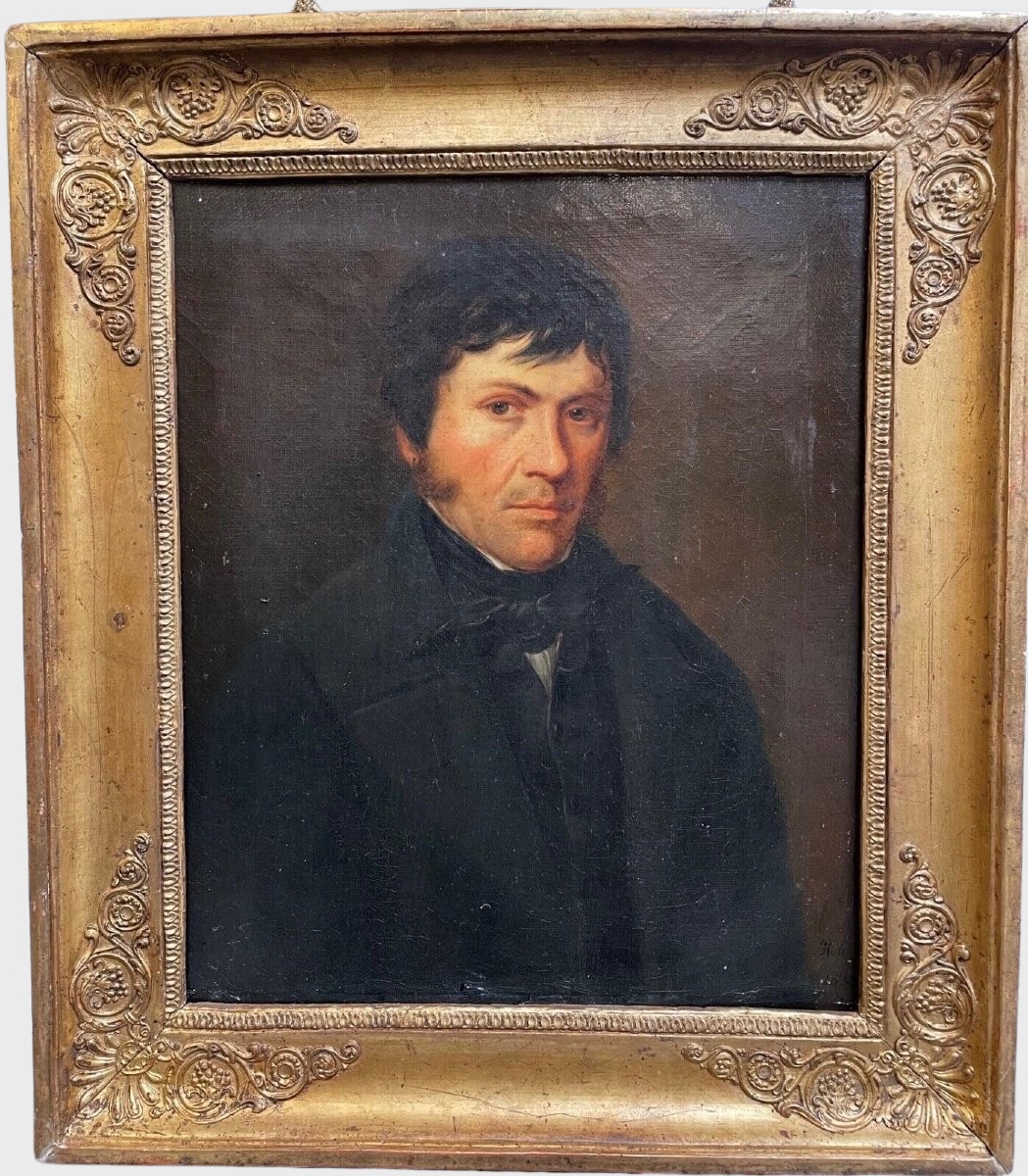 Portrait Of A Man - Oil On Canvas Signed Robert