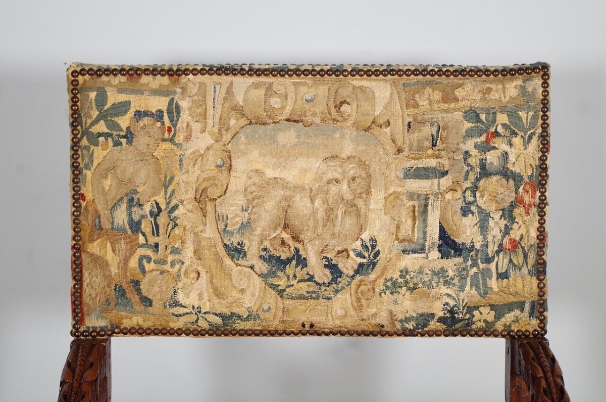 Chaise à bras époque Louis XIII-photo-2