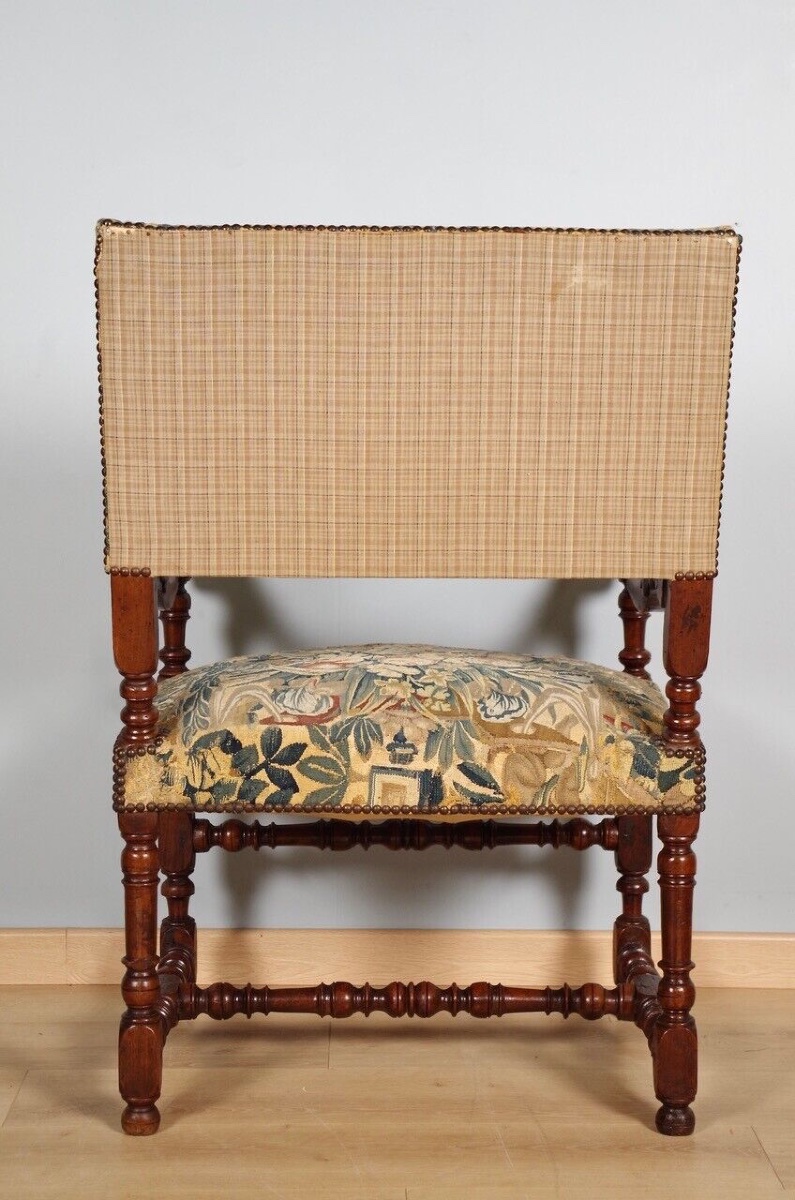Chaise à bras époque Louis XIII-photo-6