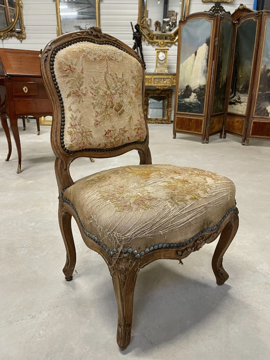 Chaise d'enfant époque Louis XV-photo-2