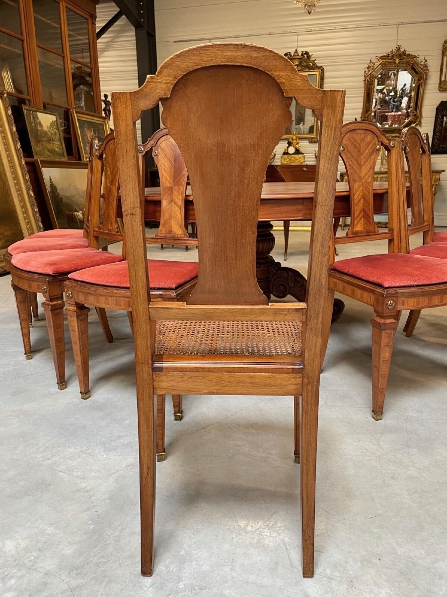 Eight Louis XIV Style Chairs-photo-8