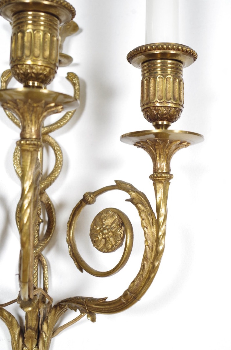 Paire d'appliques style Louis XVI-photo-4