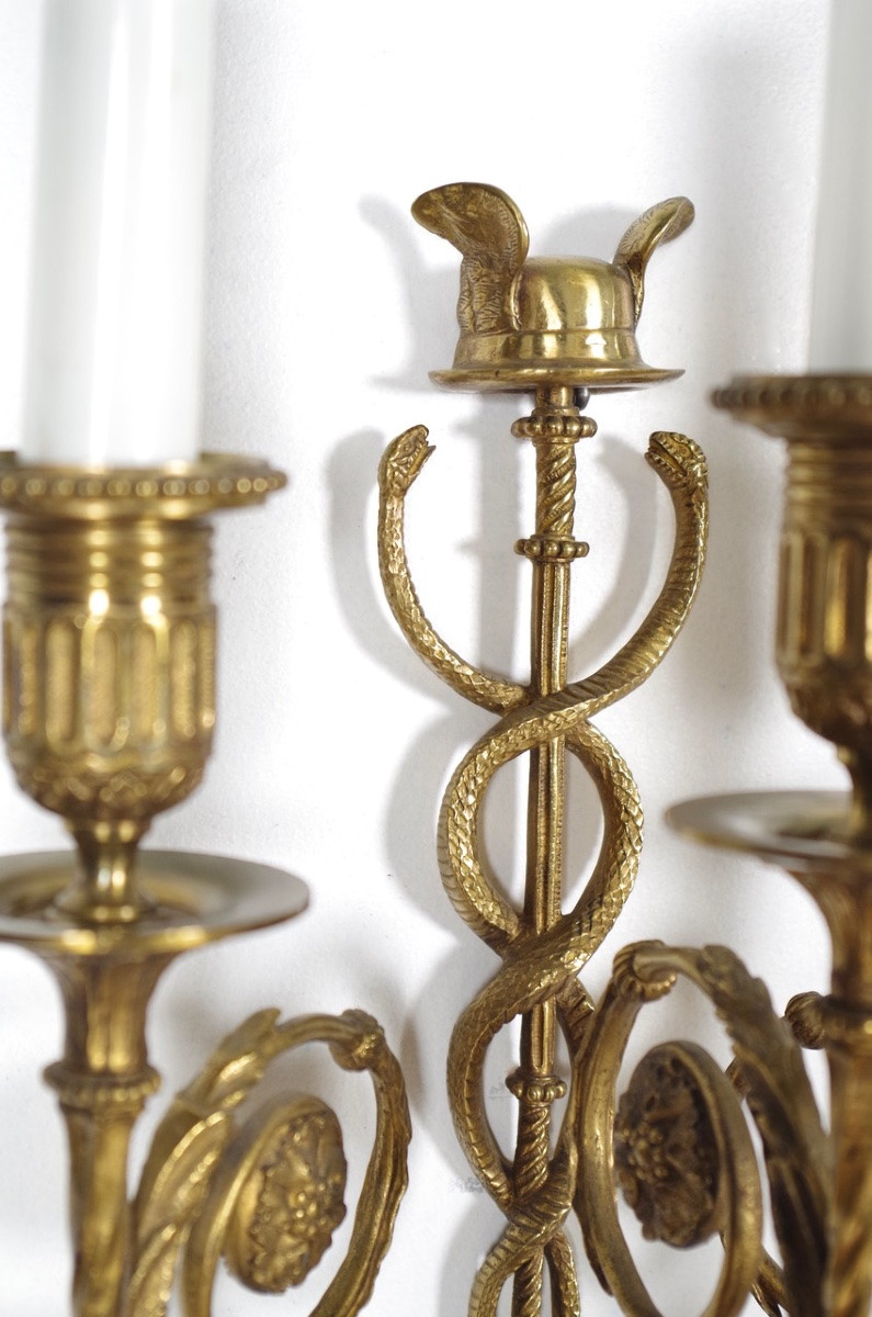 Paire d'appliques style Louis XVI-photo-4