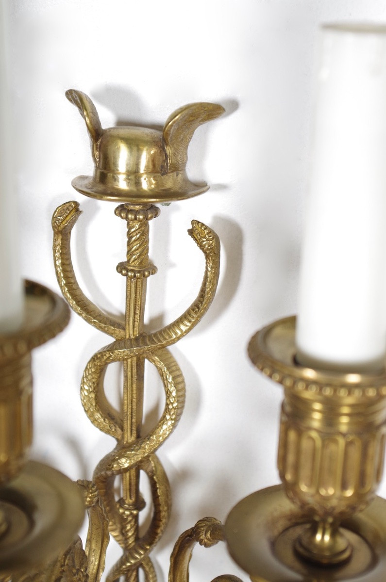 Paire d'appliques style Louis XVI-photo-6
