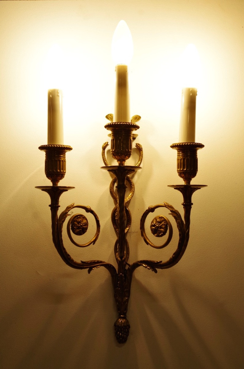 Paire d'appliques style Louis XVI-photo-8