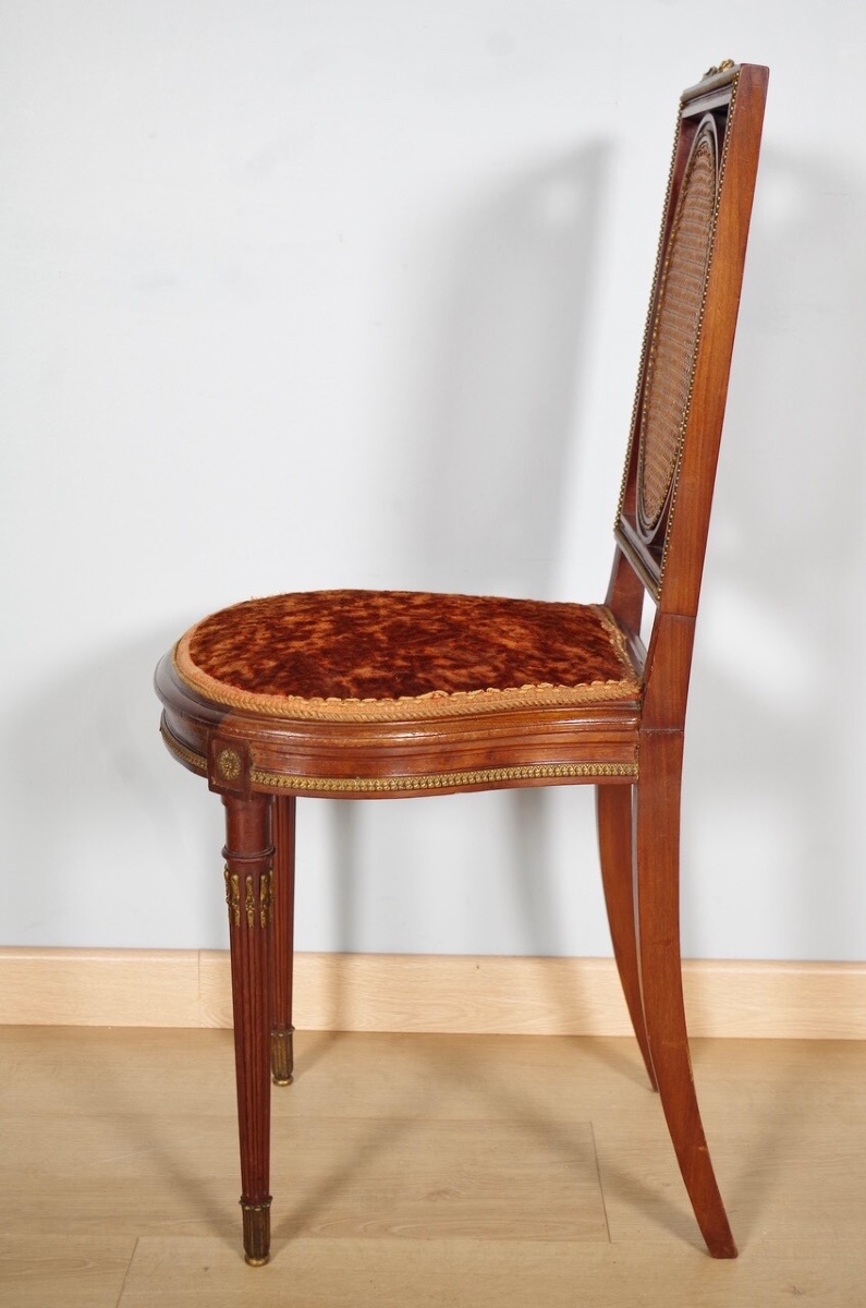 Pair Of Louis XVI Style Chairs-photo-4