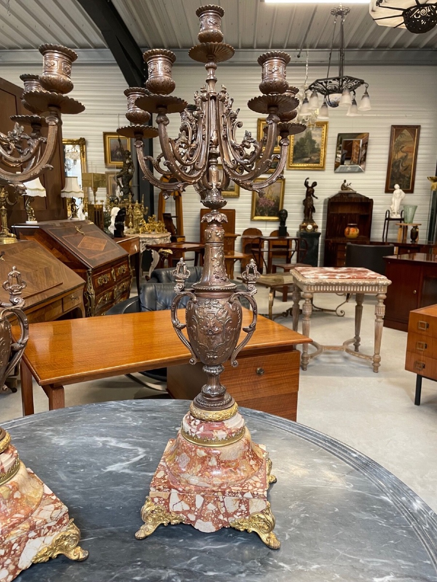 Paire de candélabres Napoléon III-photo-2