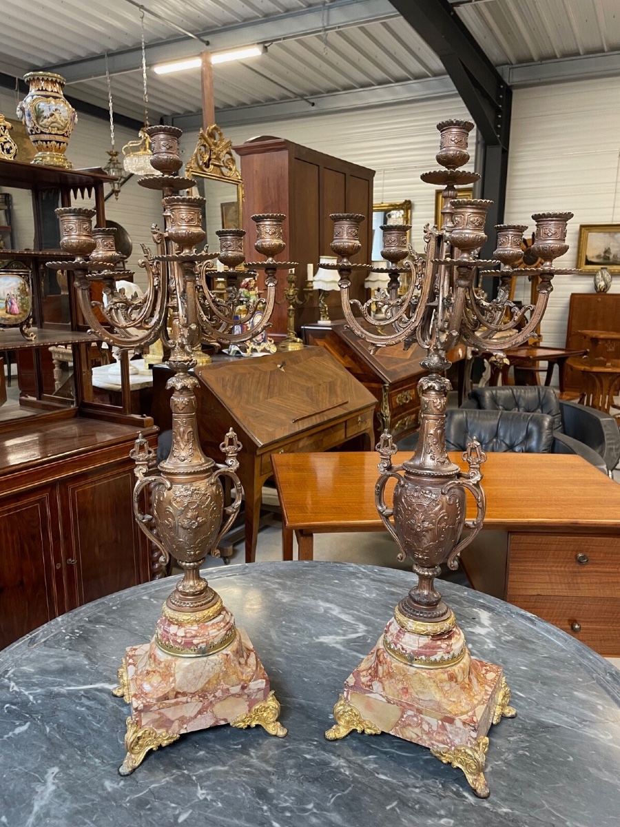 Paire de candélabres Napoléon III-photo-7