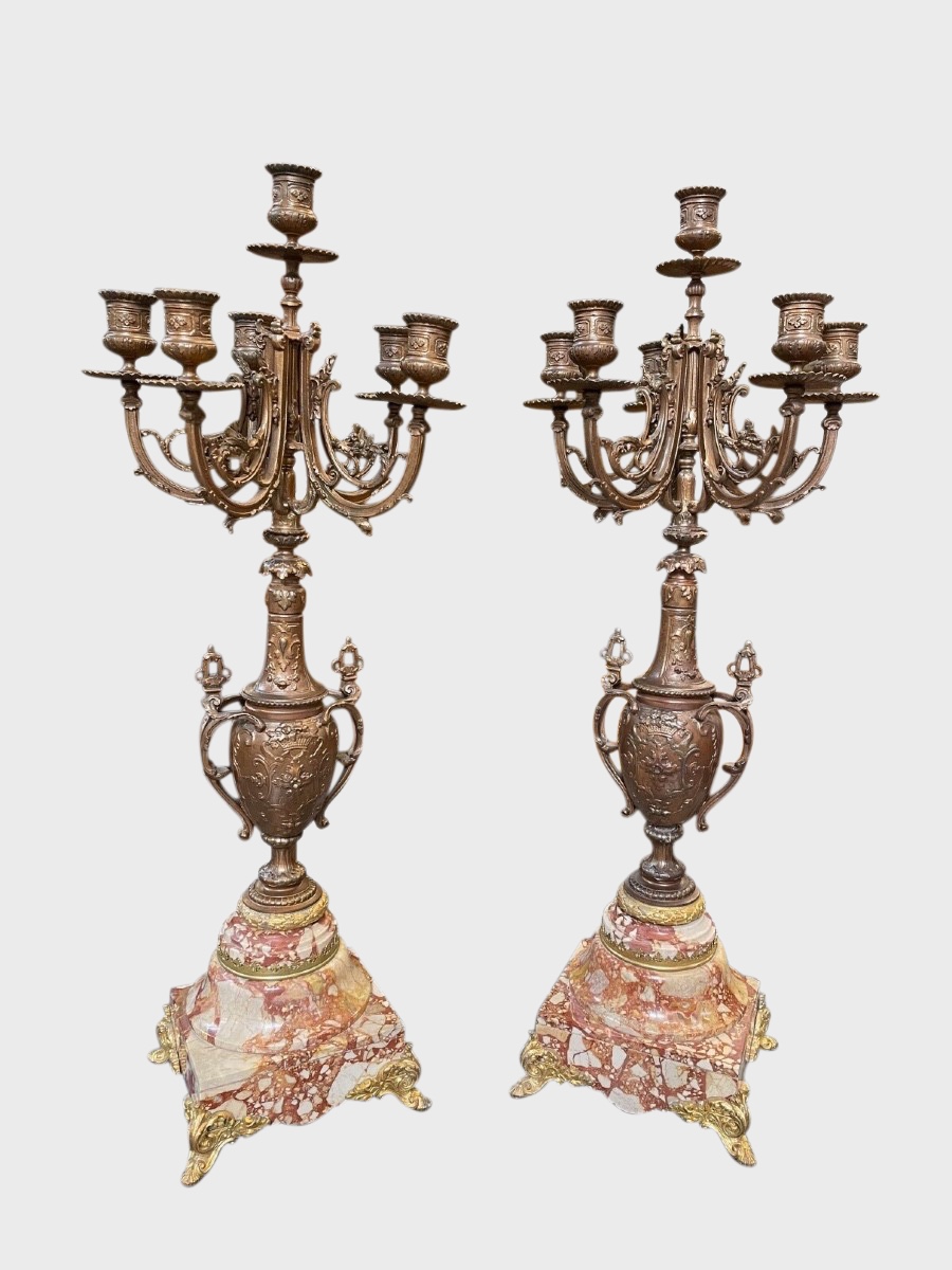Paire de candélabres Napoléon III