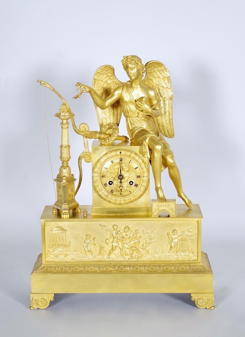 Restoration Period Clock - Allegory Of Love