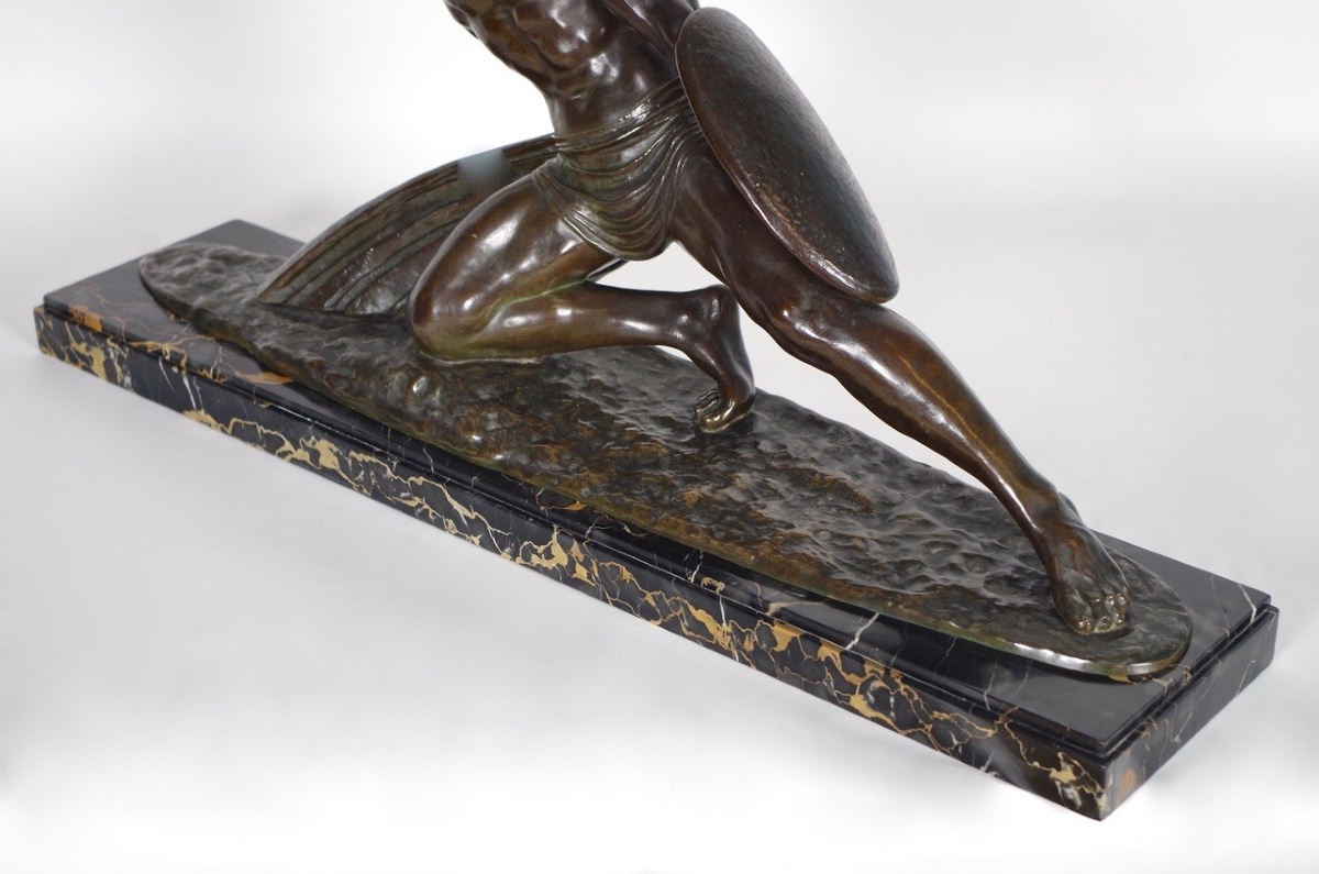 Demetre Chiparus - bronze - Le lanceur de javelot-photo-4
