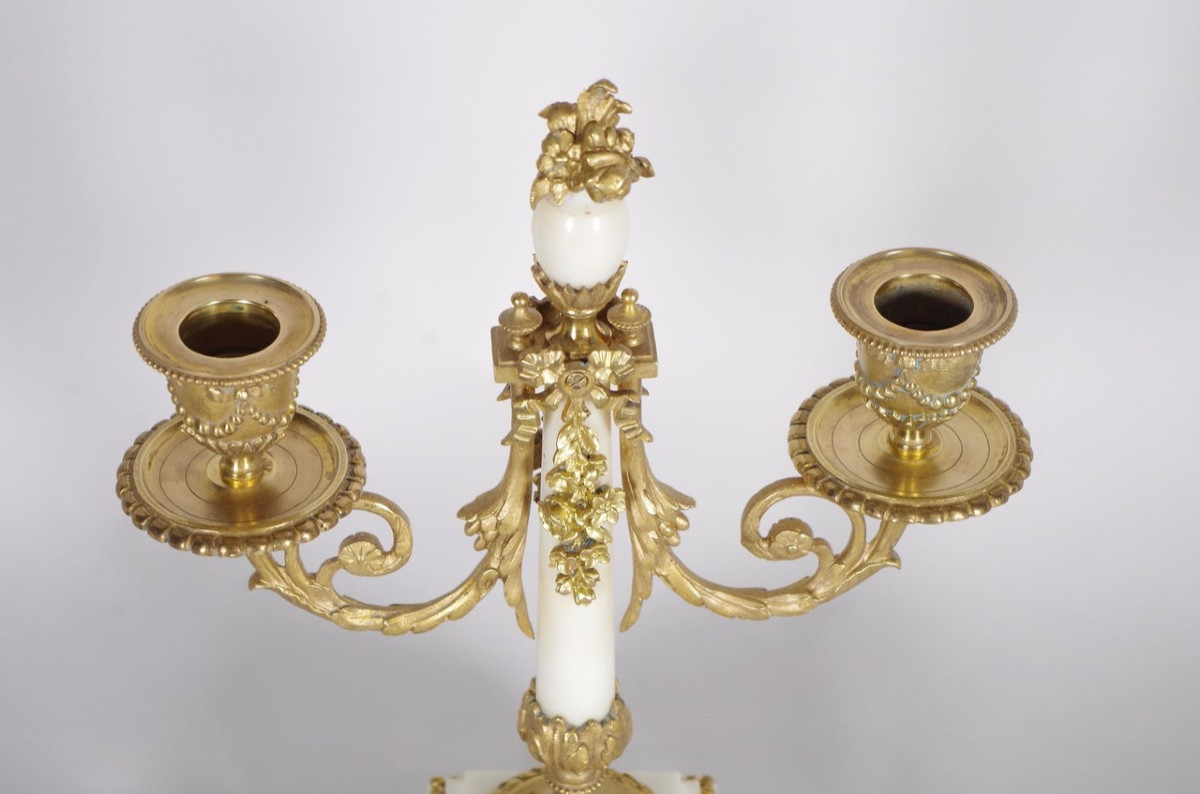 Paire de candélabres style Louis XVI-photo-3