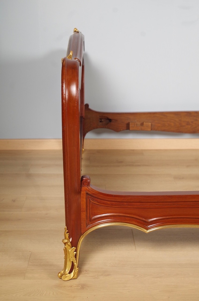 Lit style Louis XV signé Rinck-photo-2