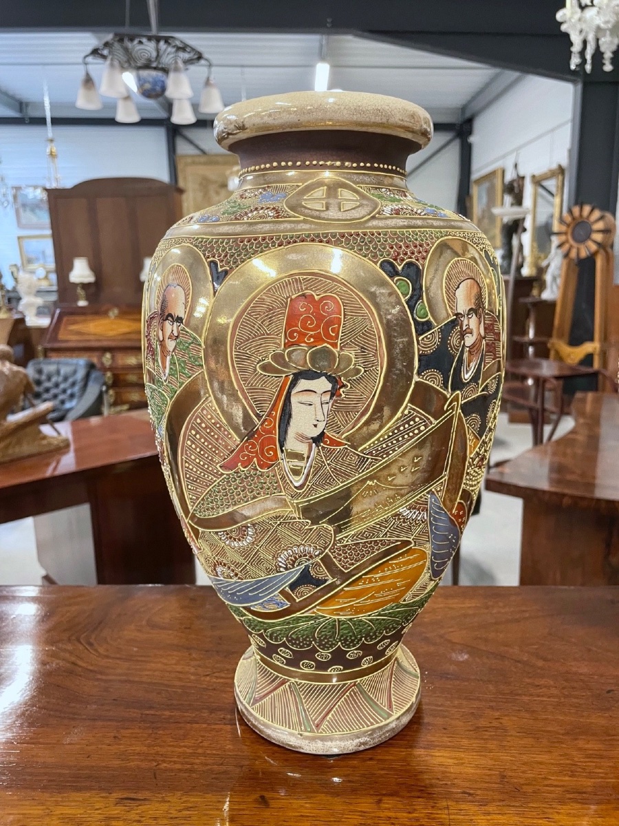 Paire de vases en faïence de Satsuma-photo-2