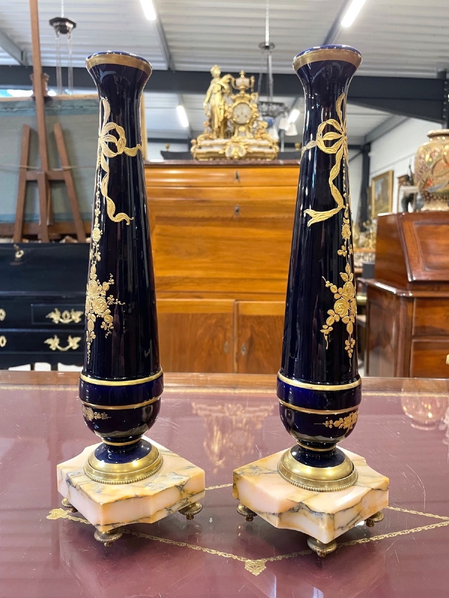 Pair Of Louis XVI Style Vases-photo-3
