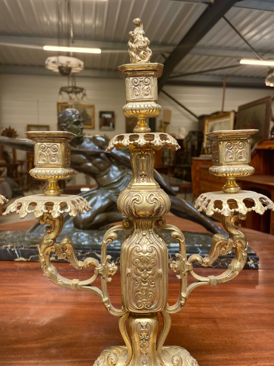 Paire de candélabres style Extrême-Orient-photo-2