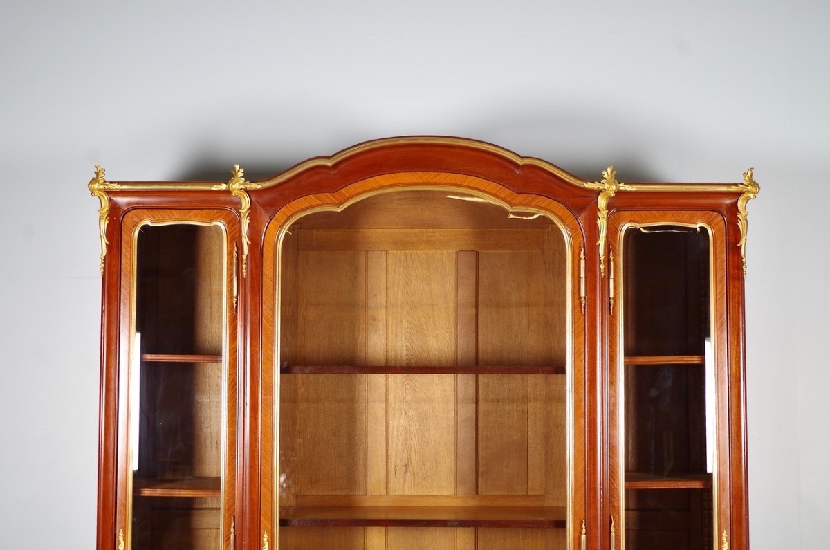 Bibliothèque style Louis XV signée Rinck-photo-3