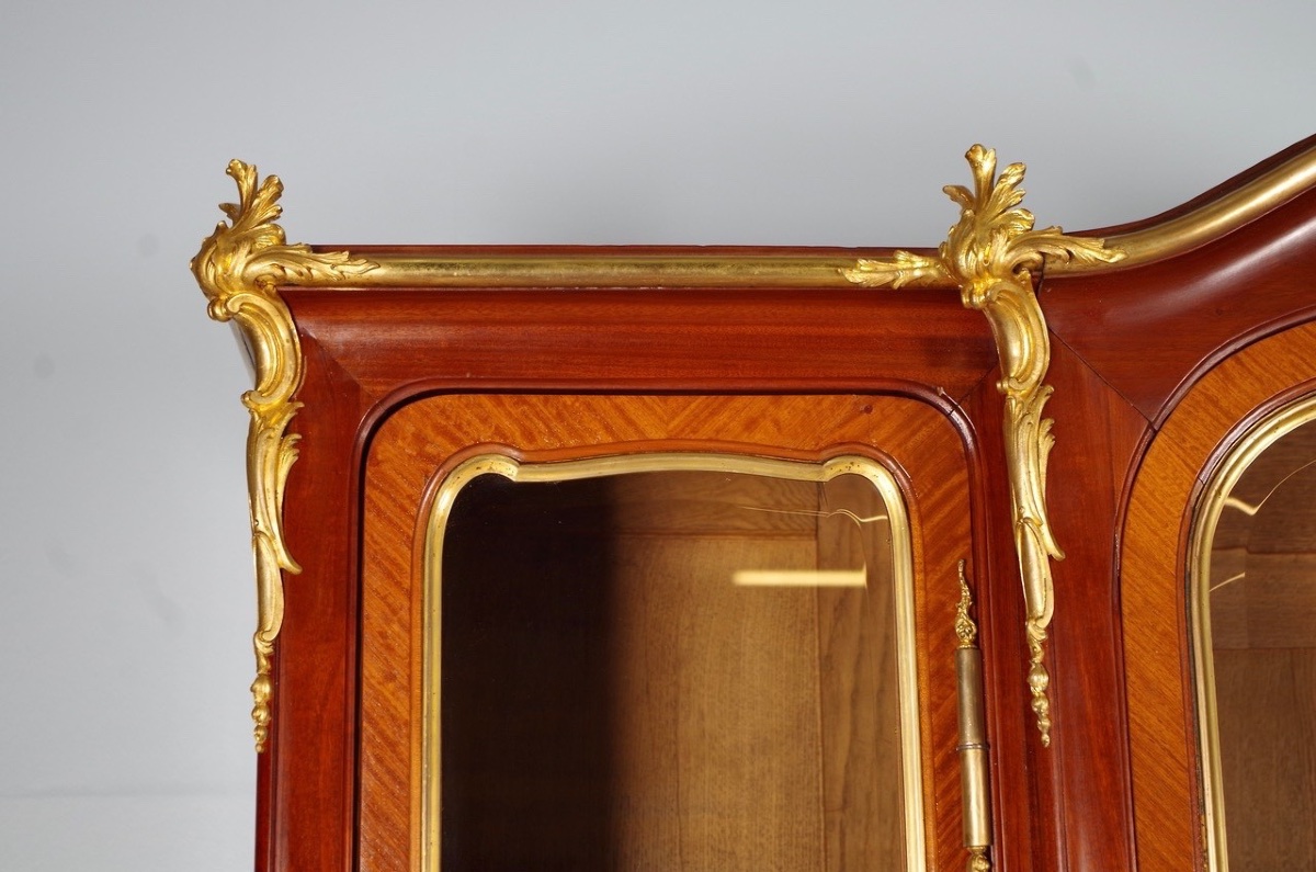 Bibliothèque style Louis XV signée Rinck-photo-4