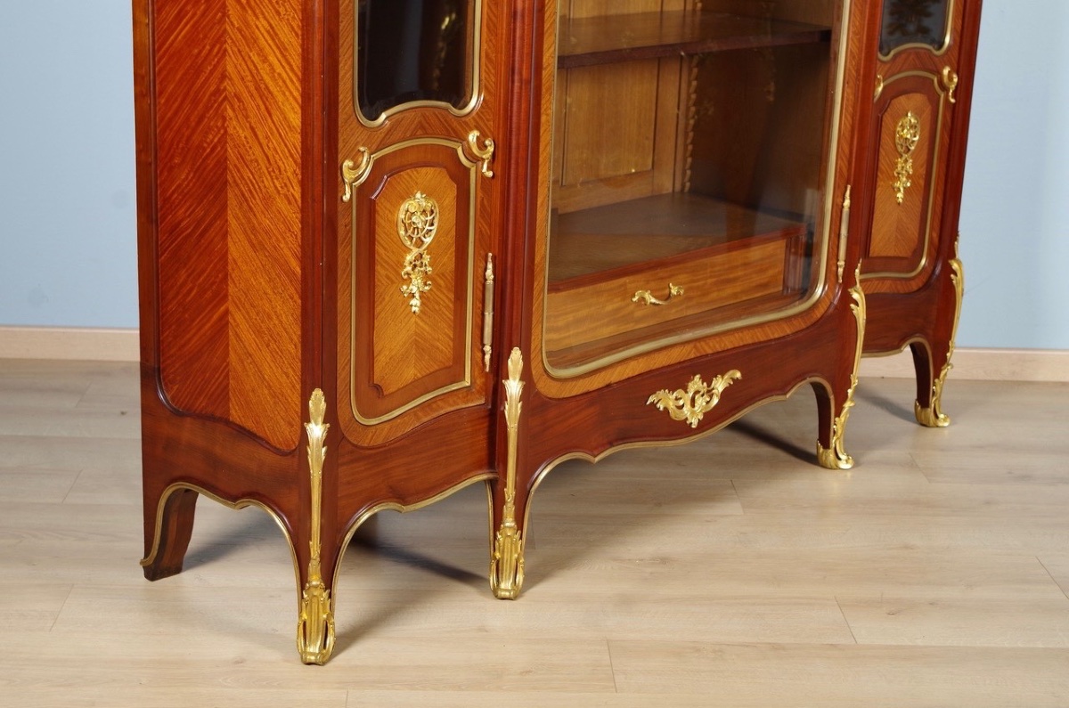 Bibliothèque style Louis XV signée Rinck-photo-6