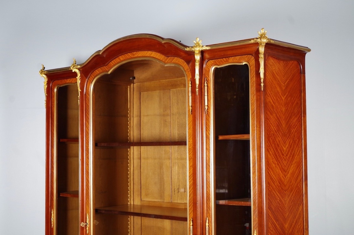 Bibliothèque style Louis XV signée Rinck-photo-7