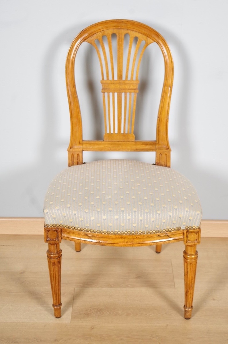 Cinq chaises époque Louis XVI-photo-2