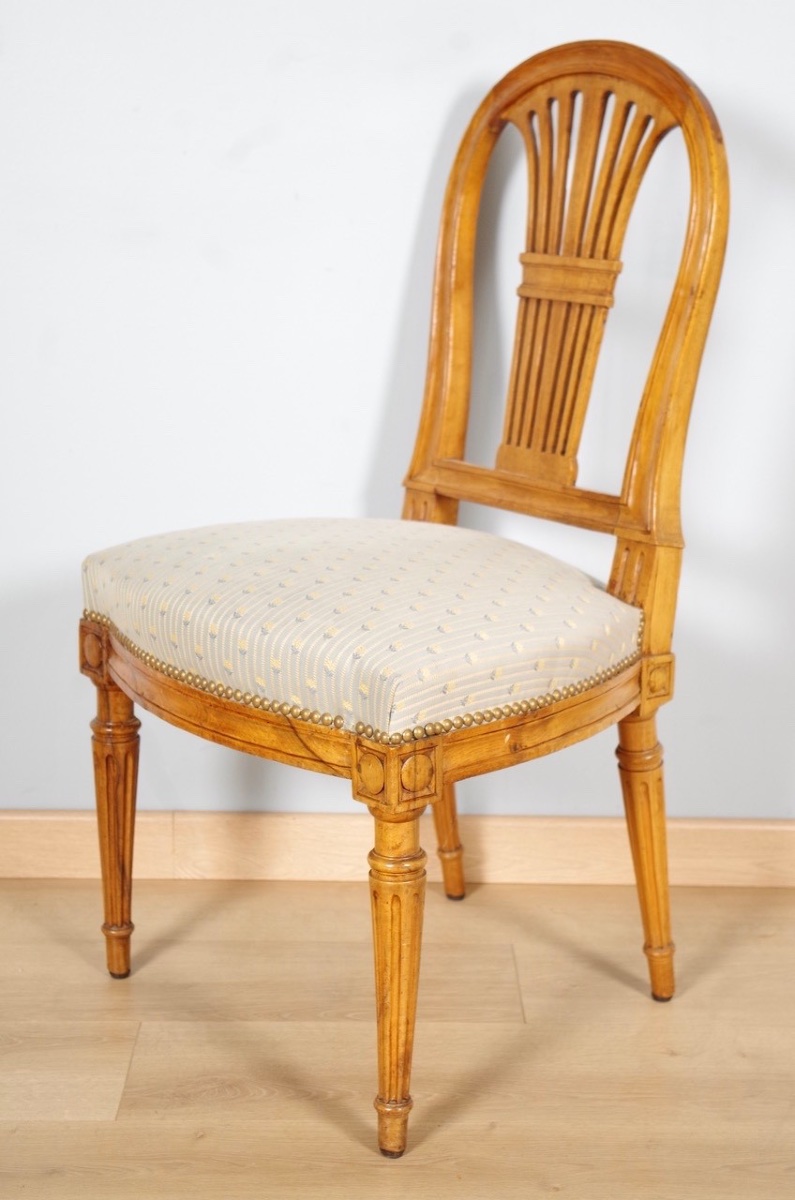 Cinq chaises époque Louis XVI-photo-5