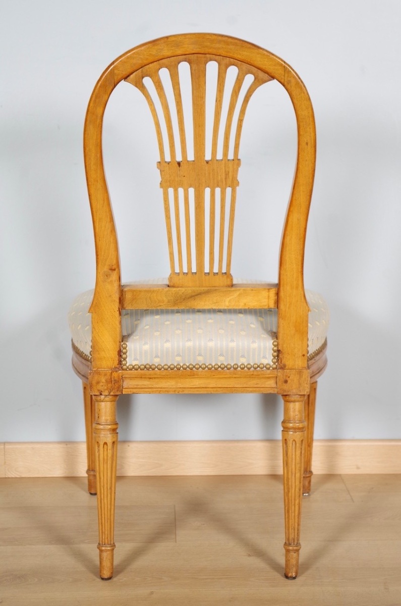 Cinq chaises époque Louis XVI-photo-7